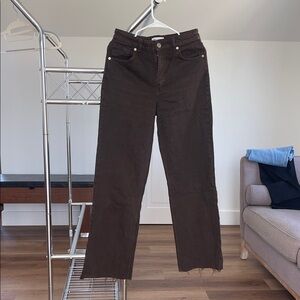 Zara Brown Straight Leg Jeans